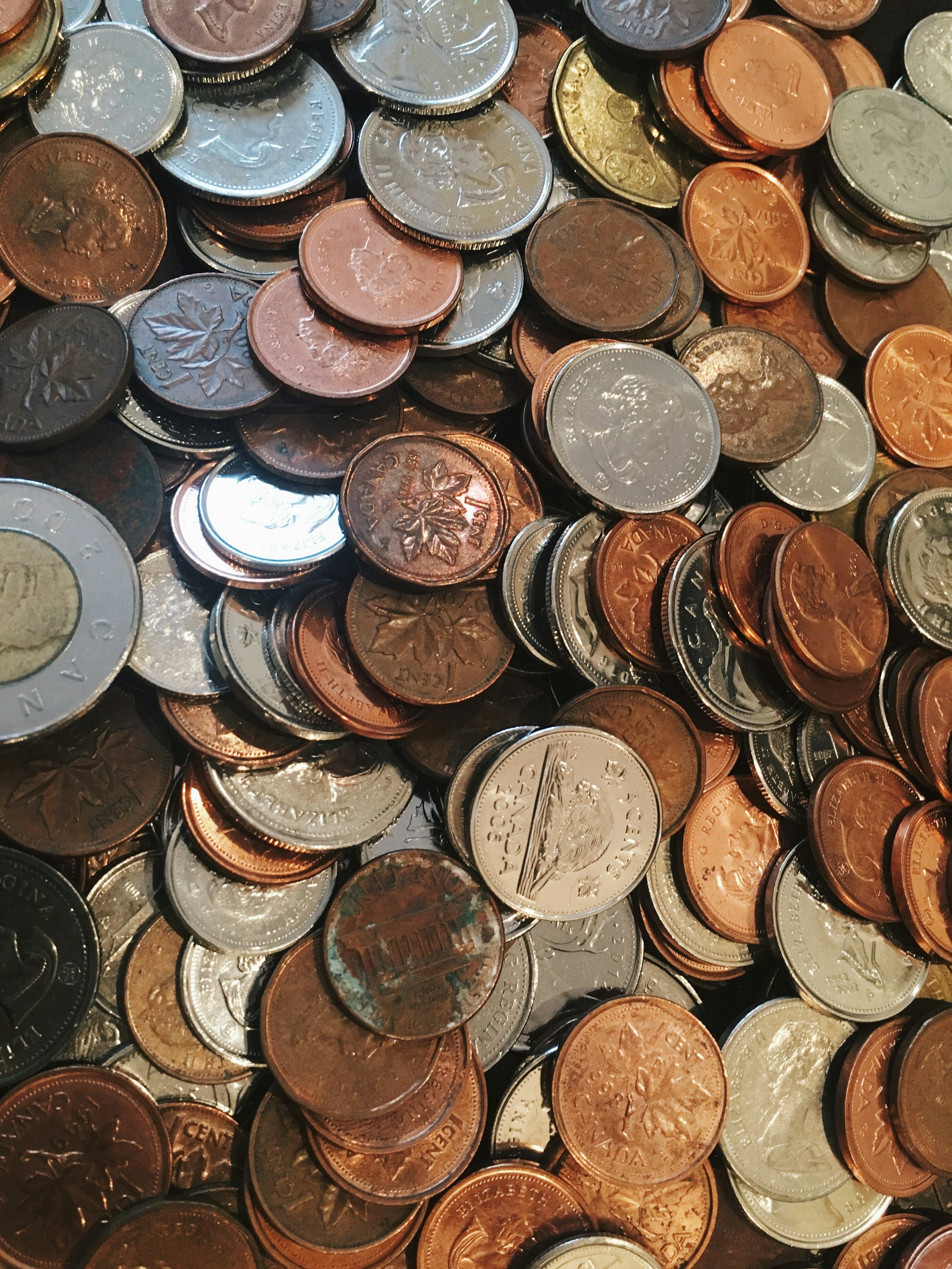 An assortment of coins