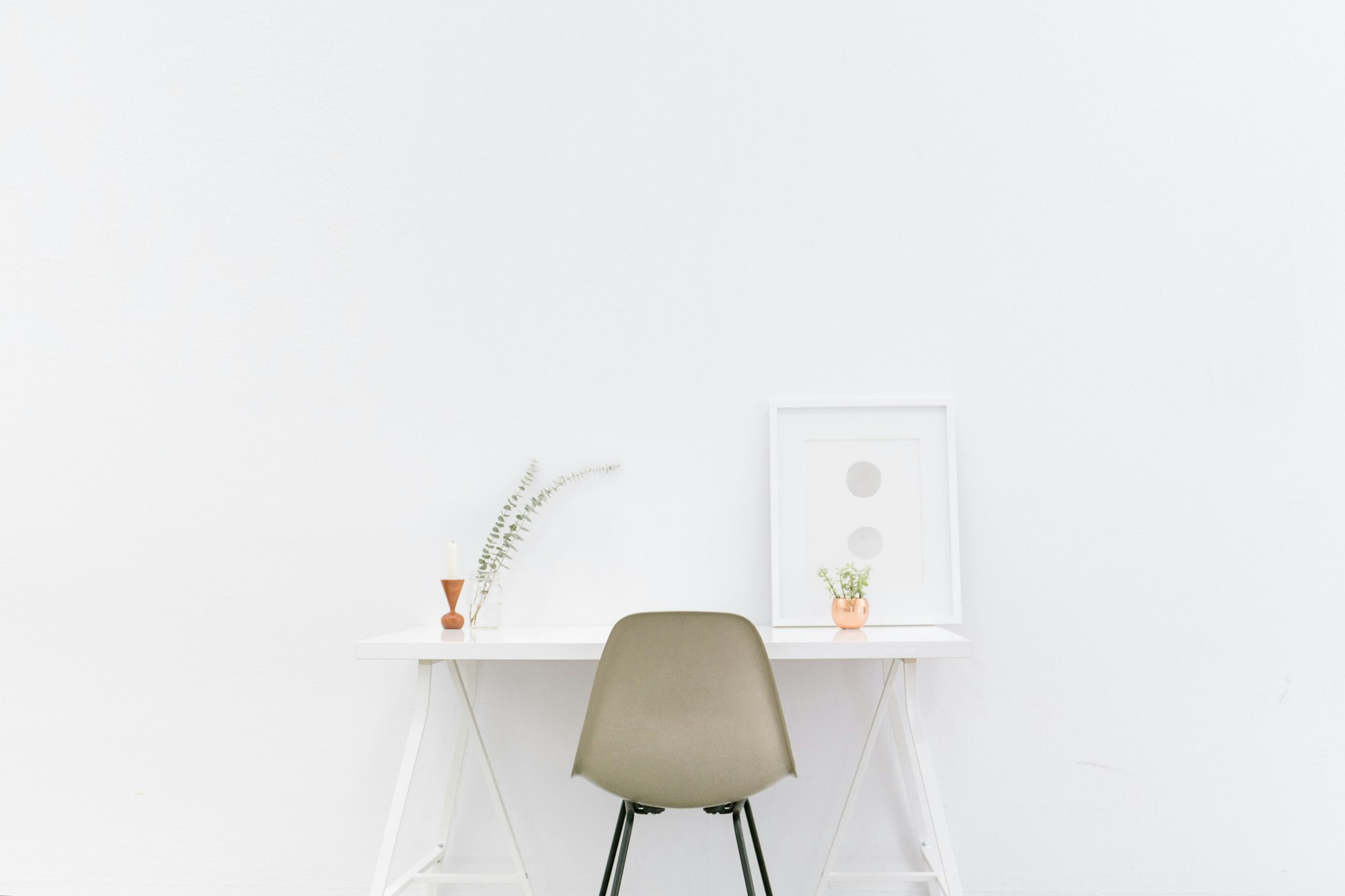 A simple wooden table near a chair