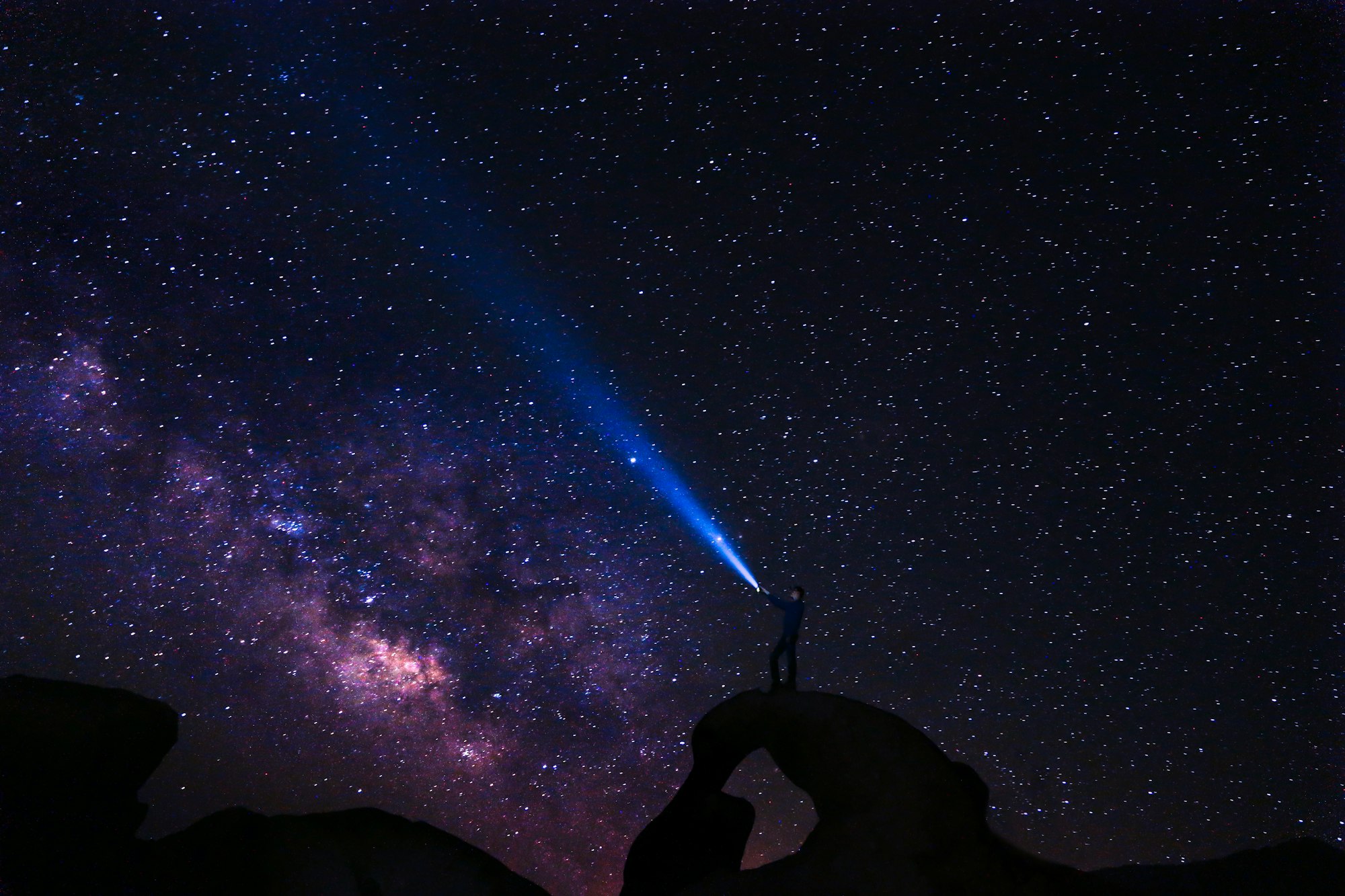A galaxy in the night sky