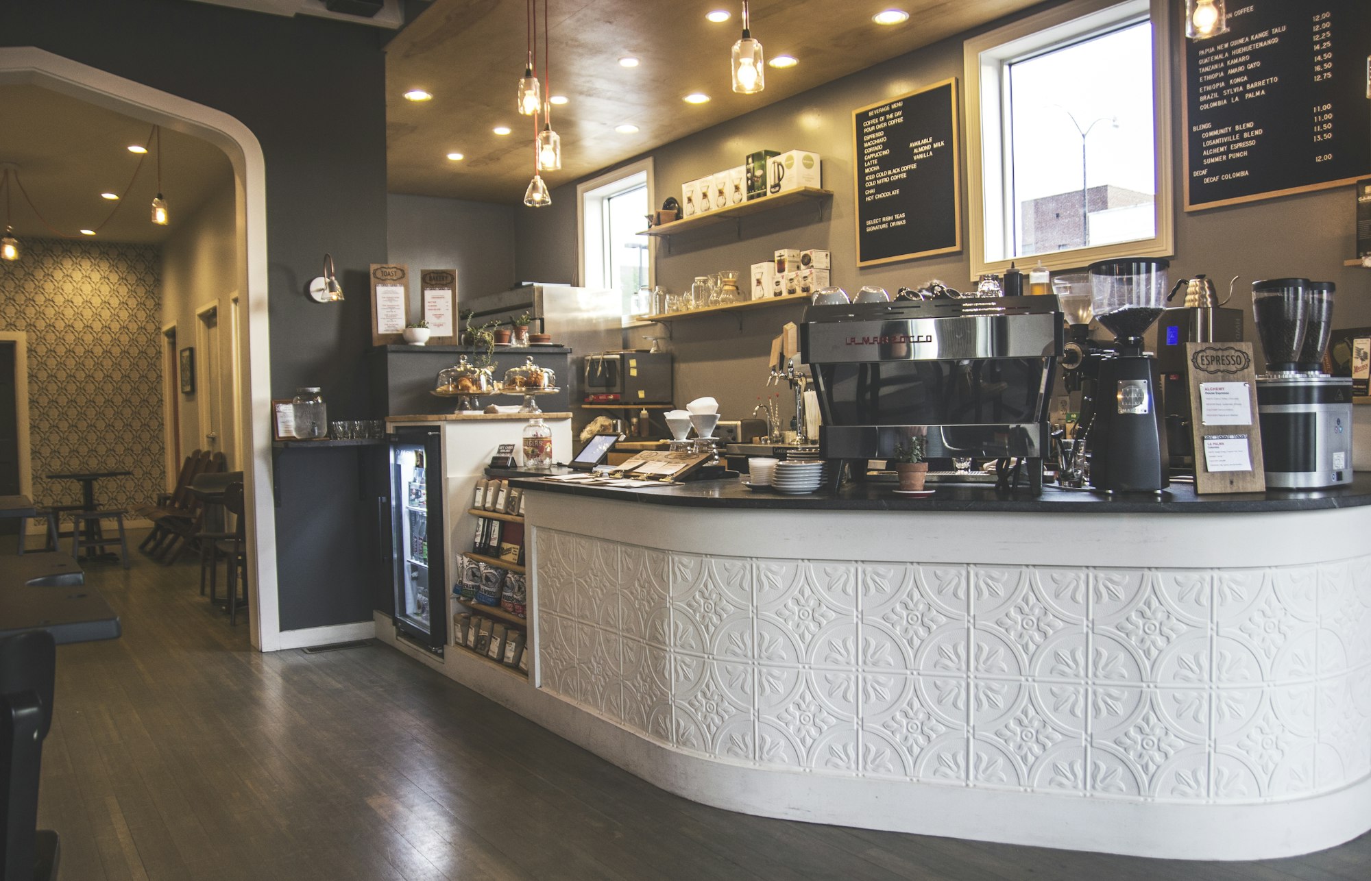 A cozy coffee shop interior