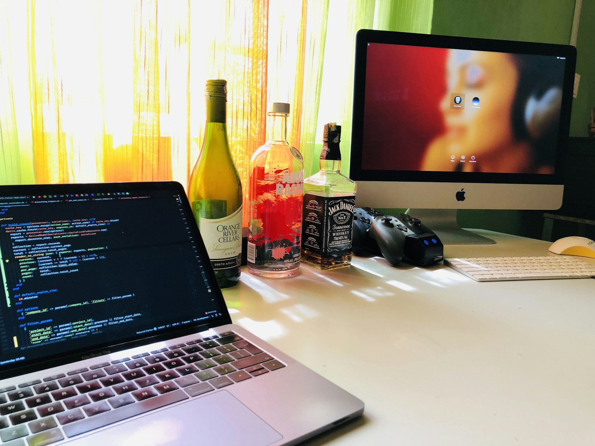MacBook Pro on a desk ready for a weekend coding session