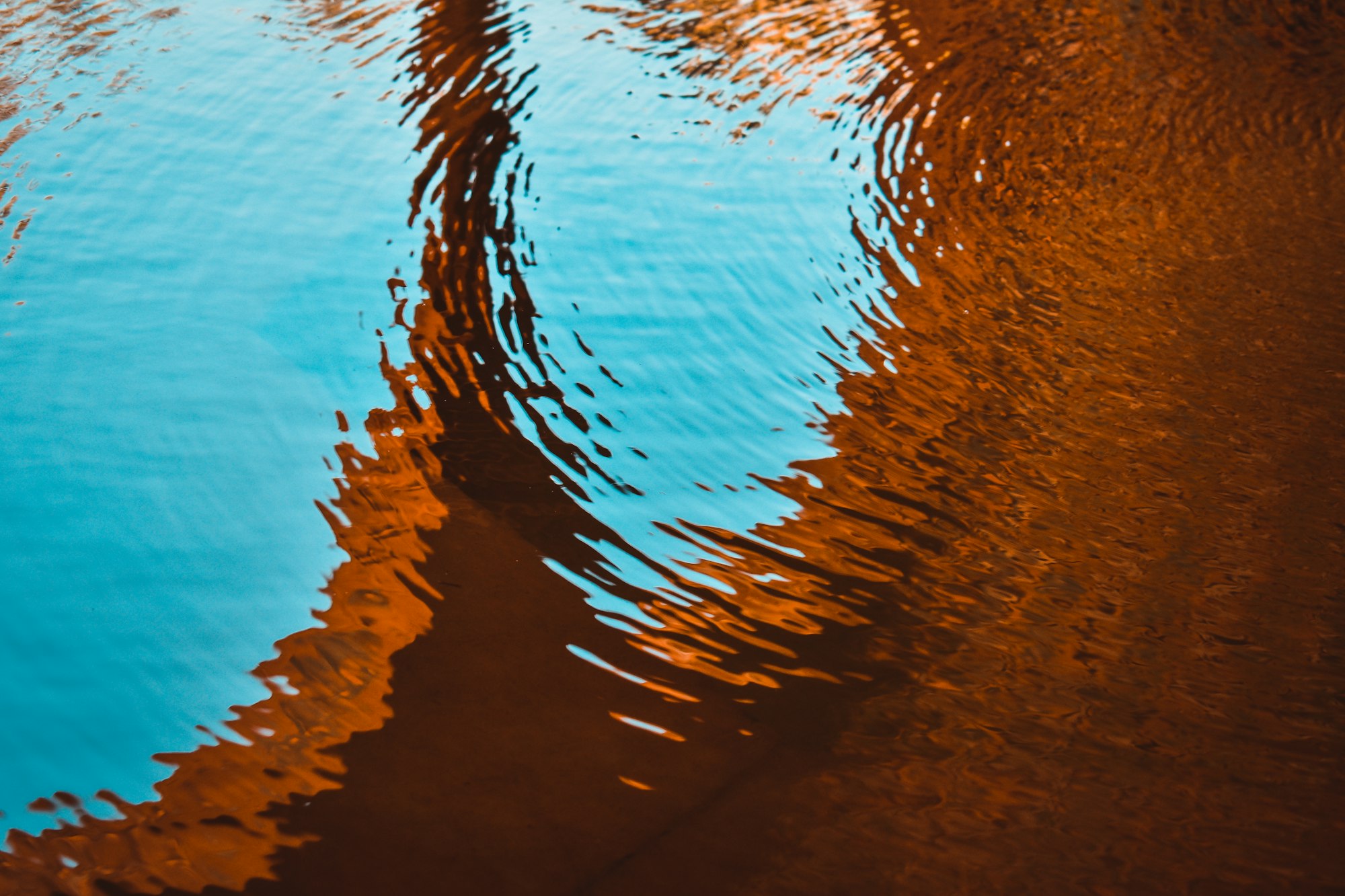 A still reflection on calm water