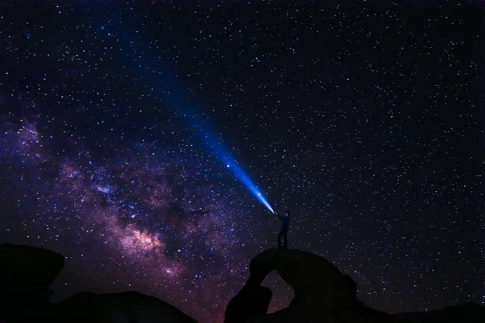 A galaxy in the night sky